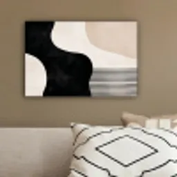 Abstract - Japandi - Beige - Modern canvas 2cm klein -sfeer3