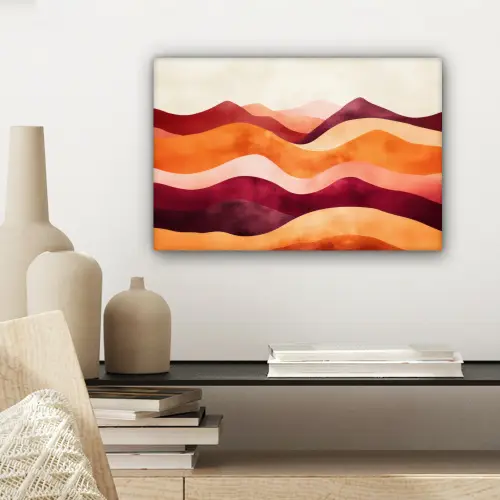 Abstract - Landschap - Golven canvas 2cm klein -sfeer6