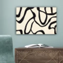 Abstract - Lijnen - Modern - Beige canvas 2cm klein -sfeer4
