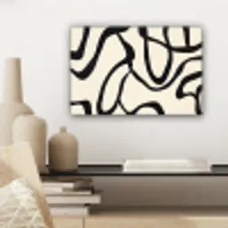 Abstract - Lijnen - Modern - Beige canvas 2cm klein -sfeer6