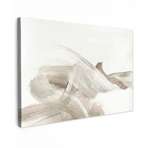 Abstract - Moderne kunst - Beige canvas 2cm klein -z3d