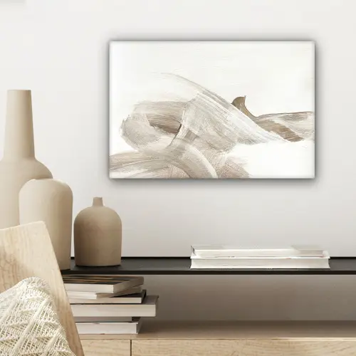 Abstract - Moderne kunst - Beige canvas 2cm klein -sfeer6