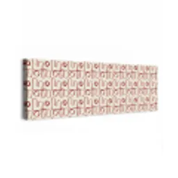 Abstract - Patroon - Beige - Rood canvas 2cm klein 828 -z3d