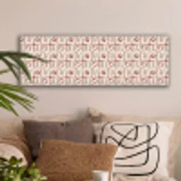 Abstract - Patroon - Beige - Rood canvas 2cm klein 828 -sfeer1