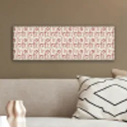 Abstract - Patroon - Beige - Rood canvas 2cm klein 828 -sfeer3