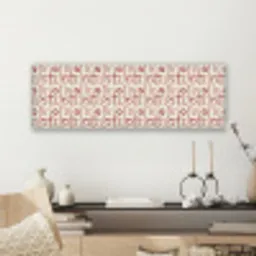 Abstract - Patroon - Beige - Rood canvas 2cm klein 828 -sfeer6