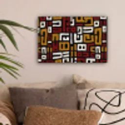 Abstract - Patroon - Rood canvas 2cm klein -sfeer1
