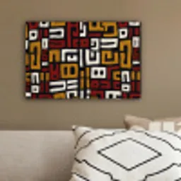 Abstract - Patroon - Rood canvas 2cm klein -sfeer3