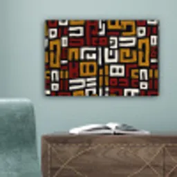 Abstract - Patroon - Rood canvas 2cm klein -sfeer4