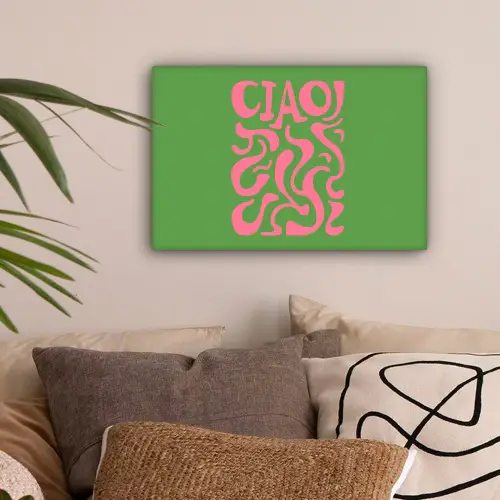 Abstract - Roze - Ciao - Vormen canvas 2cm klein -sfeer1