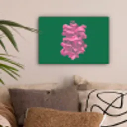Abstract - Pink - Lijnen - Groen canvas 2cm klein -sfeer1