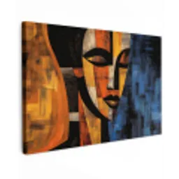 Abstract - Portret - Kleurvakken canvas 2cm klein -z3d