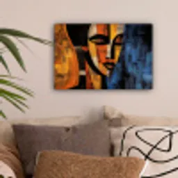 Abstract - Portret - Kleurvakken canvas 2cm klein -sfeer1