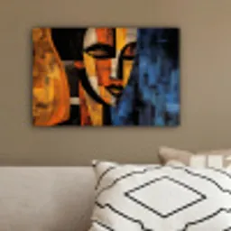 Abstract - Portret - Kleurvakken canvas 2cm klein -sfeer3