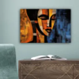 Abstract - Portret - Kleurvakken canvas 2cm klein -sfeer4