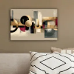 Abstract - Vormen - Beige - Texturen canvas 2cm klein -sfeer3