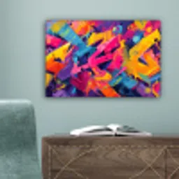 Abstract - Vormen - Kleurrijk canvas 2cm klein -sfeer4