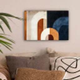 Abstract - Vormen - Donkerblauw canvas 2cm klein -sfeer1