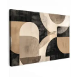 Abstract - Vormen - Modern - Beige canvas 2cm klein -z3d