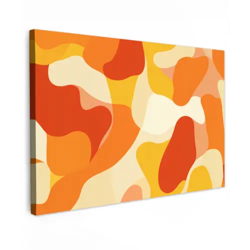 Abstract - Vormen - Oranje canvas 2cm klein -z3d