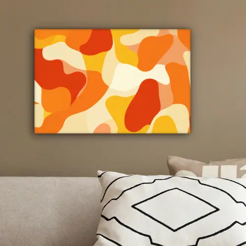 Abstract - Vormen - Oranje canvas 2cm klein -sfeer3
