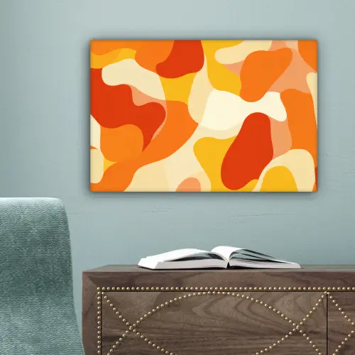 Abstract - Vormen - Oranje canvas 2cm klein -sfeer4