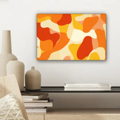 Abstract - Vormen - Oranje canvas 2cm klein -sfeer6