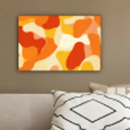 Abstract - Vormen - Oranje canvas 2cm klein -sfeer3