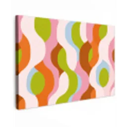 Abstract - Vormen - Roze canvas 2cm klein -z3d