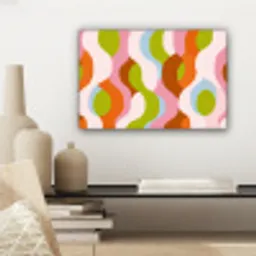 Abstract - Vormen - Roze canvas 2cm klein -sfeer6