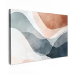Abstract - Golven - Blauw canvas 2cm klein -z3d