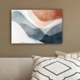 Abstract - Golven - Blauw canvas 2cm klein -sfeer3