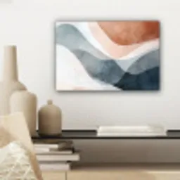 Abstract - Golven - Blauw canvas 2cm klein -sfeer6