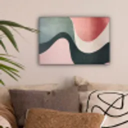 Abstract - Golven - Sierlijk - Roze canvas 2cm klein -sfeer1