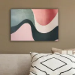Abstract - Golven - Sierlijk - Roze canvas 2cm klein -sfeer3