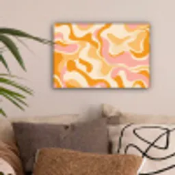 Abstract - Golvend - Oranje canvas 2cm klein -sfeer1