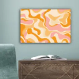 Abstract - Golvend - Oranje canvas 2cm klein -sfeer4