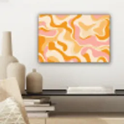 Abstract - Golvend - Oranje canvas 2cm klein -sfeer6