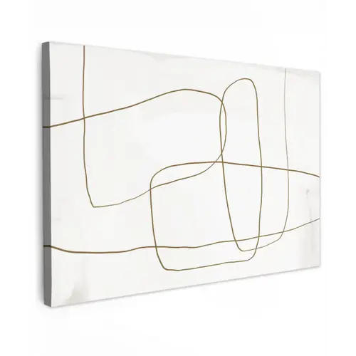 Abstract - Wit - Bruin canvas 2cm klein -z3d
