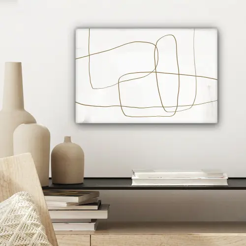 Abstract - Wit - Bruin canvas 2cm klein -sfeer6