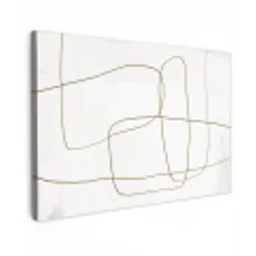 Abstract - Wit - Bruin canvas 2cm klein -z3d