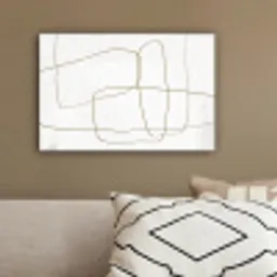 Abstract - Wit - Bruin canvas 2cm klein -sfeer3