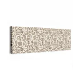Abstract - Beige - Patroon - Donkerbruin canvas 2cm klein 828 -z3d