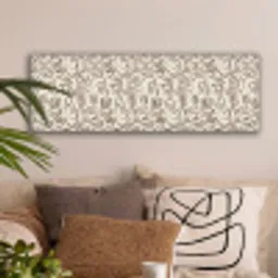 Abstract - Beige - Patroon - Donkerbruin canvas 2cm klein 828 -sfeer1