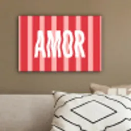Amor - Strepen - Rood - Roze canvas 2cm klein -sfeer3