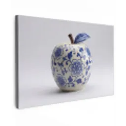 Appel - Blauw - Klassiek canvas 2cm klein -z3d