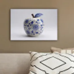 Appel - Blauw - Klassiek canvas 2cm klein -sfeer3
