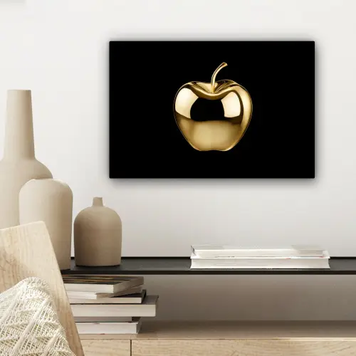 Appel - Goud - Chrome - Zwart canvas 2cm klein -sfeer6