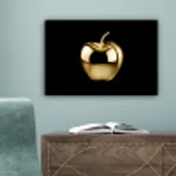 Appel - Goud - Chrome - Zwart canvas 2cm klein -sfeer4