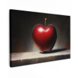 Apple - Hart - Rood canvas 2cm klein -z3d